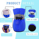 Petluno Antislip, dog boots, paw protection, these comfortable dog boots with soft soles are equipped with reflective straps (6, blue) Blue 6