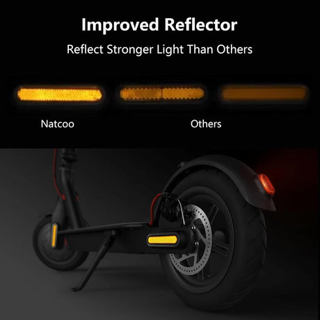 Reflective strip tire covers for Xiaomi M365, Pro, 1S, Essential, Pro2, Mi3, front and rear wheel protectors, reflective e-scooter accessories (black/orange)