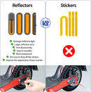 Reflective strip tire covers for Xiaomi M365, Pro, 1S, Essential, Pro2, Mi3, front and rear wheel protectors, reflective e-scooter accessories (black/orange)