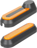 Reflective strip tire covers for Xiaomi M365, Pro, 1S, Essential, Pro2, Mi3, front and rear wheel protectors, reflective e-scooter accessories (black/orange)