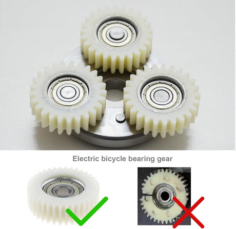 3PCS 36 Tooth E-Bike Wheel Hub Motor Planetary Gears with Bearing Compatible Petluno 38mm Diameter Nylon Gear