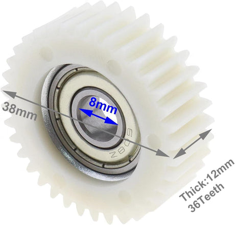3PCS 36 Tooth E-Bike Wheel Hub Motor Planetary Gears with Bearing Compatible Petluno 38mm Diameter Nylon Gear