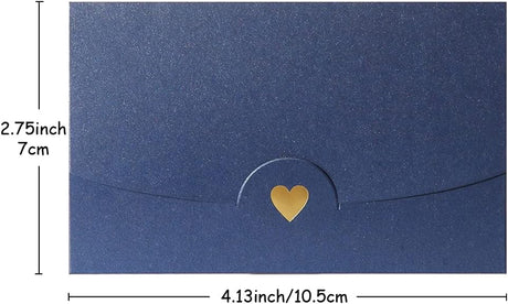 Mini envelope, 50 pieces, gift card envelope, mini pink envelopes, with heart closure, for DIY gift vouchers, Christmas, Valentine's Day, birthday party, gift card (Pink) pink