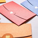Mini envelope, 50 pieces, gift card envelope, mini pink envelopes, with heart closure, for DIY gift vouchers, Christmas, Valentine's Day, birthday party, gift card (Pink) pink