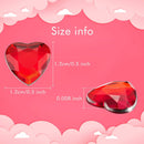 Petluno 200 red acrylic hearts for Valentine's Day, wedding, table, scattering, decoration, heart vase filler, 1.5 cm (200 pieces, red, pink)