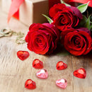 Petluno 200 red acrylic hearts for Valentine's Day, wedding, table, scattering, decoration, heart vase filler, 1.5 cm (200 pieces, red, pink)