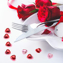 Petluno 200 red acrylic hearts for Valentine's Day, wedding, table, scattering, decoration, heart vase filler, 1.5 cm (200 pieces, red, pink)
