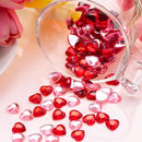 Petluno 200 red acrylic hearts for Valentine's Day, wedding, table, scattering, decoration, heart vase filler, 1.5 cm (200 pieces, red, pink)