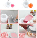 2 candle-shaped molds for pouring, 3D silicone for Mother's Day, Valentine's Day, birthday, Valentine's Day.
