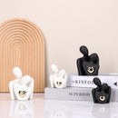 Mini Couples Statue - Ceramic Romantic Pair in Love Figurines for Bedroom Decor, TV Cabinet, Wedding Valentine's Gift, Small Knick Knacks Home Shelf (4.7 inch Black) 12 cm inch) Black