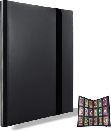 Trading Card Binder, Storage Case for 360 Cards, Compatible with Pokémon (Black) Black