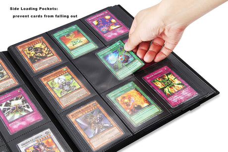 Trading Card Binder, Storage Case for 360 Cards, Compatible with Pokémon (Black) Black
