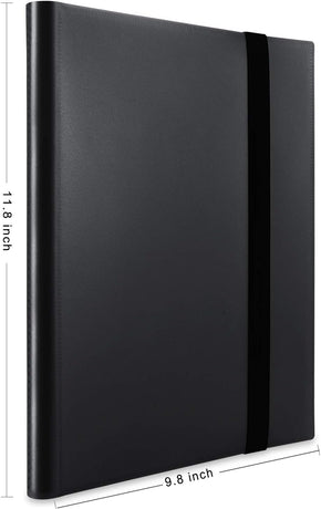Trading Card Binder, Storage Case for 360 Cards, Compatible with Pokémon (Black) Black