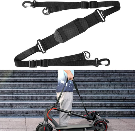 Petluno Accessories for electric scooters, compatible with Xiaomi M365/1S/Pro, scooter carry bag/child handle/ hooks/cable conduit protection/reflective set/shoulder strap/handlebar # 3 Straps
