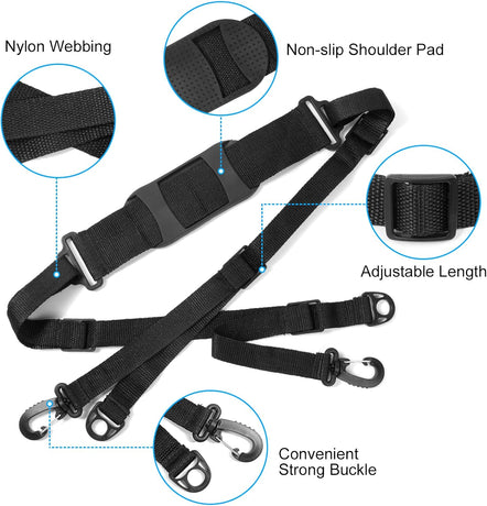 Petluno Accessories for electric scooters, compatible with Xiaomi M365/1S/Pro, scooter carry bag/child handle/ hooks/cable conduit protection/reflective set/shoulder strap/handlebar # 3 Straps