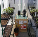 Petluno 4-piece seedling trays, 24-cell plastic seedling propagation trays, flower seed growing containers with adjustable ventilation openings for greenhouse, garden, home (with lids and bases)