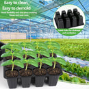 120 cell seedling starter tablets reusable, mini propagator, greenhouse growing kit, plant growing trays for indoor greenhouse plastic germination trays nurseries, growing