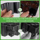 120 cell seedling starter tablets reusable, mini propagator, greenhouse growing kit, plant growing trays for indoor greenhouse plastic germination trays nurseries, growing