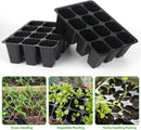 120 cell seedling starter tablets reusable, mini propagator, greenhouse growing kit, plant growing trays for indoor greenhouse plastic germination trays nurseries, growing