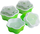 Petluno 4 pieces seedling pots with lids, 16 cm seedling pot BPA-free healthy hydroponic growing pot soil-free sprouting container for growing mung beans, alfalfa, wheatgrass