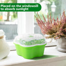 Petluno 4 pieces seedling pots with lids, 16 cm seedling pot BPA-free healthy hydroponic growing pot soil-free sprouting container for growing mung beans, alfalfa, wheatgrass