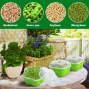 Petluno 4 pieces seedling pots with lids, 16 cm seedling pot BPA-free healthy hydroponic growing pot soil-free sprouting container for growing mung beans, alfalfa, wheatgrass