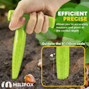 Seed planter tool, 17.5 cm Dibber garden tool, plastic seed dibbler for plants, bulb digger garden planter with handle for sowing seeds, bulbs, digging (light green) Light green