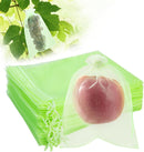 50 pieces fruit protection bags with drawstring, 15x20 cm green organza bags, reusable bird nets and insect mesh for garden vegetable patch 15×20cm