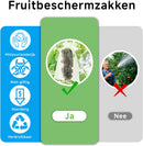 50 pieces fruit protection bags with drawstring, 15x20 cm green organza bags, reusable bird nets and insect mesh for garden vegetable patch 15×20cm