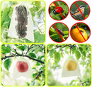 50 pieces fruit protection bags with drawstring, 15x20 cm green organza bags, reusable bird nets and insect mesh for garden vegetable patch 15×20cm