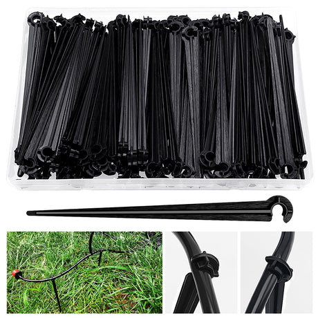 Petluno 100 Pieces Irrigation Dripper Stakes, Dripper Support for Irrigation, for 4/7 mm Hose, Vegetable Gardens, Plants or Flower Beds mm - pieces
