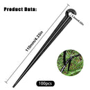 Petluno 100 Pieces Irrigation Dripper Stakes, Dripper Support for Irrigation, for 4/7 mm Hose, Vegetable Gardens, Plants or Flower Beds mm - pieces