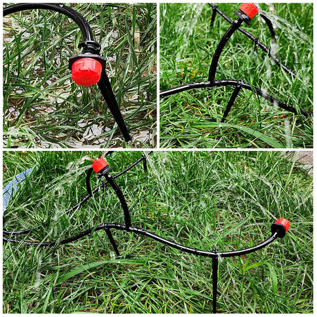 Petluno 100 Pieces Irrigation Dripper Stakes, Dripper Support for Irrigation, for 4/7 mm Hose, Vegetable Gardens, Plants or Flower Beds mm - pieces