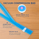 6 pieces vacuum storage bags for clothes, reusable, 40 x 60 cm travel essentials sealer compression bags, space-saving vacuum cube packaging bags, storage jackets, towels