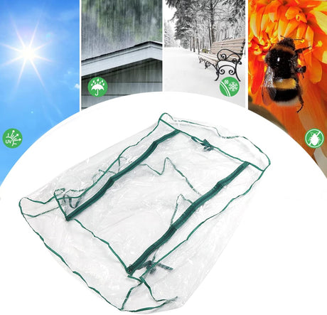 Mini Kas Small for Plants Outdoor Indoor, Portable Grow Tent with Zip Openings Flower House Gardening Backyard