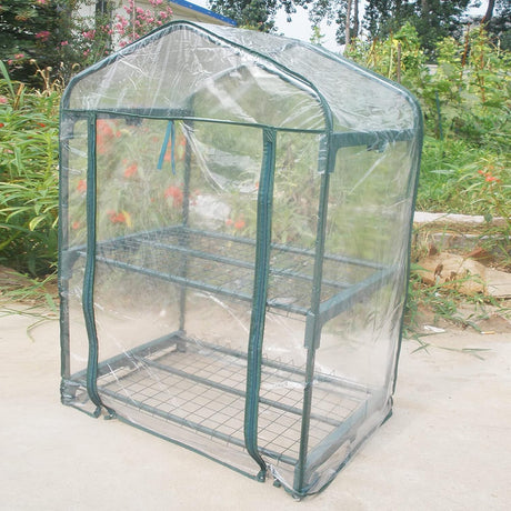 Mini Kas Small for Plants Outdoor Indoor, Portable Grow Tent with Zip Openings Flower House Gardening Backyard