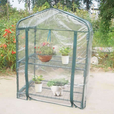 Mini Kas Small for Plants Outdoor Indoor, Portable Grow Tent with Zip Openings Flower House Gardening Backyard