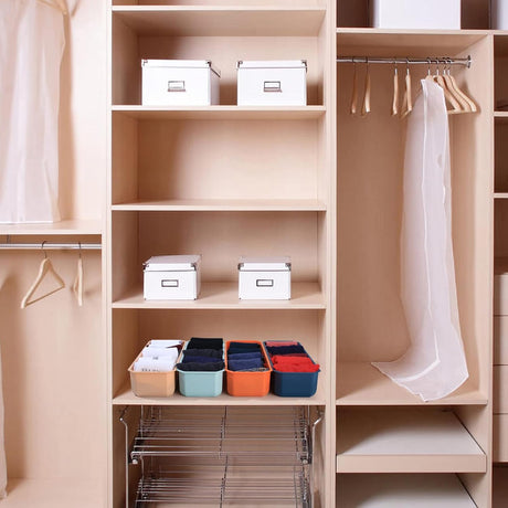 4 pieces of sock and underwear storage boxes, wardrobe organizer, drawer divider for home