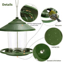 Bird feeder house, hanging food dispenser for wild birds, hanging bird feeding station to hang up, bird house with stand, weatherproof, garden decoration