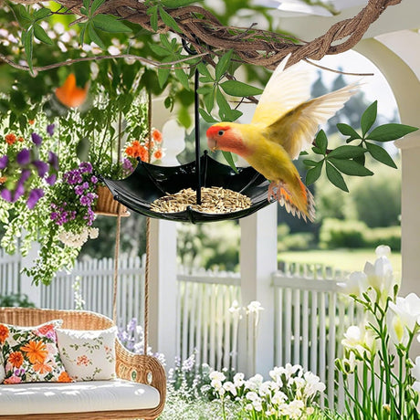 Bird feeder house, 18 x 16.5 cm, protection for poultry, outer covers, small adjustable height cover, bird feeding station for garden, balcony, rain shelter