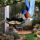 Bird feeder house, 18 x 16.5 cm, protection for poultry, outer covers, small adjustable height cover, bird feeding station for garden, balcony, rain shelter