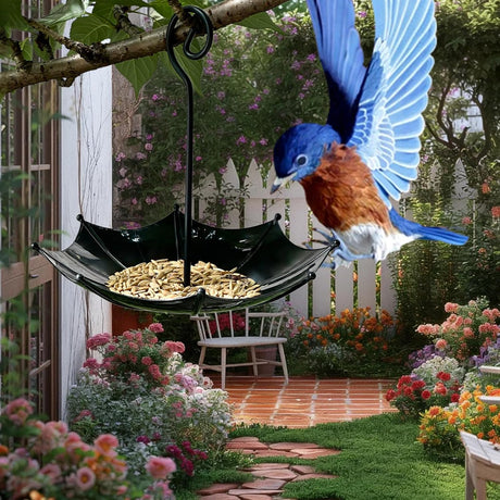 Bird feeder house, 18 x 16.5 cm, protection for poultry, outer covers, small adjustable height cover, bird feeding station for garden, balcony, rain shelter