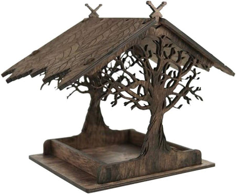 Vogelhuisje, wooden birdhouse, feeding stations, creative bird feeders, hanging bird food dispenser, wild birds, home, garden, courtyard, tree, decoration