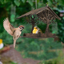 Vogelhuisje, wooden birdhouse, feeding stations, creative bird feeders, hanging bird food dispenser, wild birds, home, garden, courtyard, tree, decoration