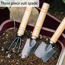Garden tool set, 3-piece garden tool set, garden trowel, small, wooden handle, hand trowels, small garden set for bonsai, tool, plant pot, flowers