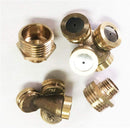 2 PCS 3 Hole Brass Atomizing Nozzle Mist Water, Brass Garden Spray Sprinkler for Gardening and Agriculture