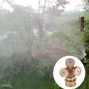 2 PCS 3 Hole Brass Atomizing Nozzle Mist Water, Brass Garden Spray Sprinkler for Gardening and Agriculture