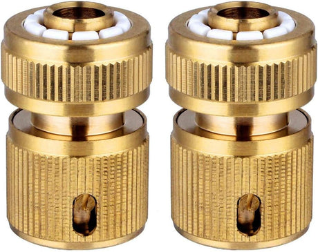 CT 2 st Brass Hose Connector Hose End Quick Coupling 1/2