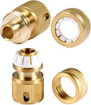 CT 2 st Brass Hose Connector Hose End Quick Coupling 1/2" Hose Pipe for Gardening, Watering, Car Washing