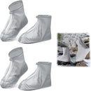 overshoes, waterproof, 4 reusable bike overshoes, anti-slip reinforcement with zip closure, can be worn anywhere, rain protection for shoes when cycling